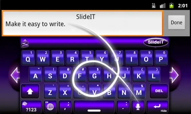 SlideIT Purple 3D Skin android App screenshot 1