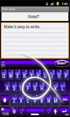 SlideIT Purple 3D Skin android App screenshot 2